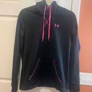 Pink and Black Under Armour Hoodie